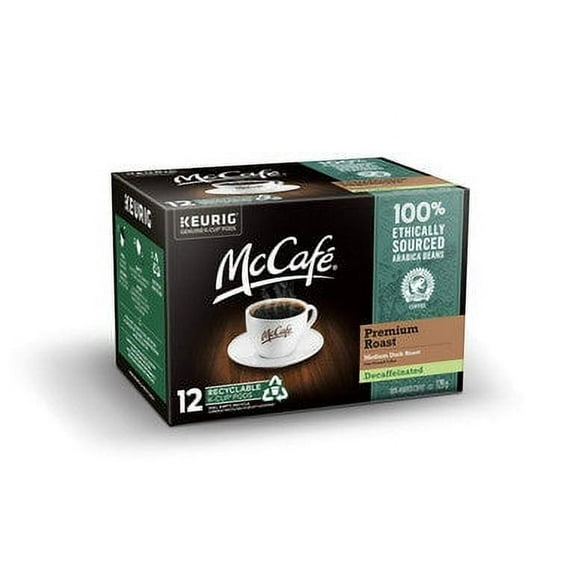 McCafe Decaf Premium Roast Keurig Compatible Coffee 12 Pack {Imported from Canada}