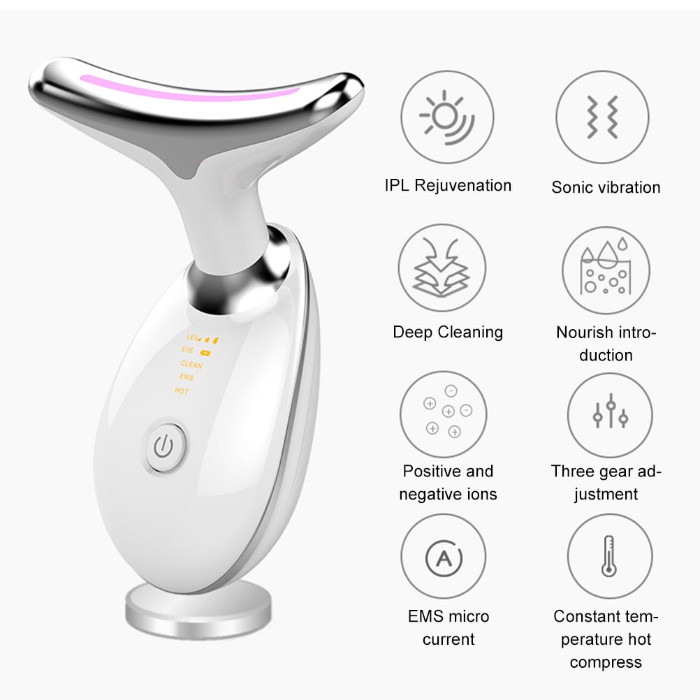 Anti Wrinkle Face and Neck Massager 45 ℃ Beauty Device with EMS