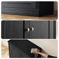 thumbnail image 4 of BEDEEP Storage Cabinet with Doors & Shelves, Modular Fluted Accent Arched Cabinet, Small Sideboard Buffet Coffee Bar Kitchen Pantry Cabinet, Media Console Credenza for Living Room, Bedroom, Black, 4 of 14