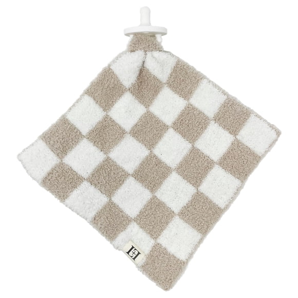 Manta Baby Lovey Leaps + Legends de felpa a cuadros de 25 x 25 cm