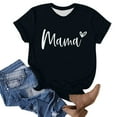thumbnail image 4 of Tops Cortos para Mujeres Retro Impreso Cuello Redondo Manga Corta, Camiseta Casual para Uso Diario Y de Fiesta, 4 of 4