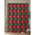 thumbnail image 4 of Christmas Red Shower Curtain Set ，Waterproof Fabric Shower Curtains Green Plaid Shower Curtains for Bathroom,Bathroom Decor 36"x78", 4 of 6