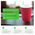 12 Ounce Disposable Coffee Cups 500 Ripple Wall Hot Cups For Coffee