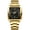 Full gold - black dial, variant on New rectangular men's watch, made of stainless steel, with a simple and sporty design, suitable for outdoor use, equipped with a quartz movement, calendar function, and waterproof feature