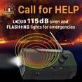 thumbnail image 5 of FosPower Solar Hand Crank Emergency Radio with Flashlight Cell Phone Charger, AM/FM/NOAA Weather Radio Power Bank, IPX3 SOS Alarm Reading Lamp, Green, 5 of 7