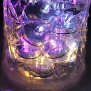 JYtrend Super Bright LED Floral Tea Light Submersible Lights for Party Wedding (Purple, 20 Pack)