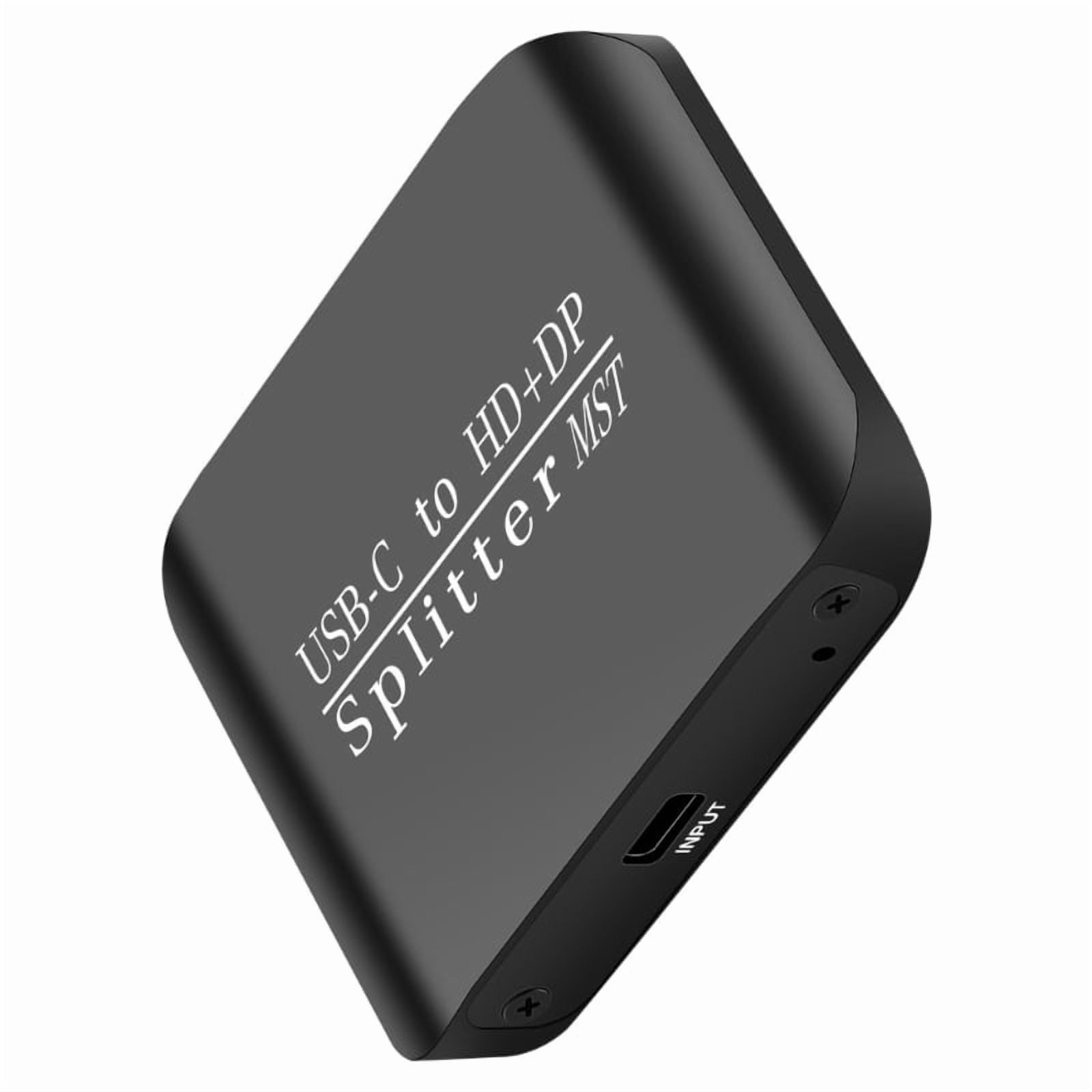 USB C To HDTV Splitter 1 in 2 Out Adapter 4K 60hz Computer Splitter For Laptop PC Tablet