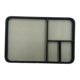 thumbnail image 3 of Bandeja multiusos con compartimentos para guardar diversos artículos y dispositivos electrónicos. Elegante contenedor de almacenamiento. Gris negro, 3 of 9