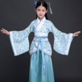 thumbnail image 5 of Traje de bata de seda chino gratis, Kimono para niñas y niños, abanico étnico Vintage tradicional de China, traje de baile de coro de estudiantes Hanfu, 5 of 5