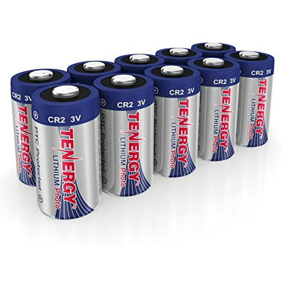 Tenergy CR2 3V Lithium Battery Non-Rechargeable PTC Protected High Performance CR2 Batteries for Flashlight, Digital Cameras, Toys, Alarm Systems (Not for Arlo Camera) 10PCS