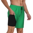 thumbnail image 2 of Logiee Forestgreen Print Men's Swim Trunk,Quick Dry Board Shorts ,Men's Swim Trunks with Compression Liner, Bathing Suits with Pockets-Large, 2 of 6