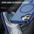thumbnail image 5 of Allytechgroup Carbon Fiber Case for iPhone 16, Slim Lightweight Magnetic Back Cover Support Wireless Charging Non-Slip Shockproof Anti-Scratch for iPhone 16 Women Men, Blue, 5 of 7