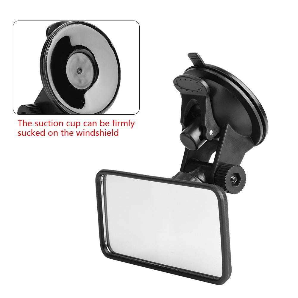 Universal Car Rear View Interior Adjustable Mirror Suction Cup Safety Stable