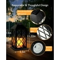 thumbnail image 5 of 2-Pack 13'' Antique Copper Solar Lanterns - Outdoor Waterproof Hanging Lanterns with Flickering Flameless Candles for Patio Porch Backyard, 5 of 8