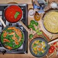thumbnail image 4 of Beautiful by Drew Barrymore 12pc Ceramic Non-Stick Cookware Set, 4 of 6