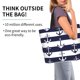 thumbnail image 2 of Balery Anchors Bolsa Tote Estilo Estético con Cremalleras, Bolsa de Hombro, Bolsa de Compras Grande y Plegable, 2 of 8