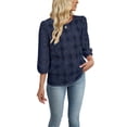 thumbnail image 5 of WIHOLL Blouses for Women Lace Tops Dressy 3/4 Length Sleeve Business Casual Outfits Vacation Spring Summer Clothes, 5 of 11