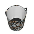 thumbnail image 3 of Goofa Colorful Screws Printed Circular Hamper,Laundry Basket with Handles,Storage Baskets Foldable,Large Capacity Laundry Hamper-, 3 of 8