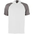 thumbnail image 3 of Holloway Sportswear S Echo Short Sleeve Hoodie White/Graphite Heather 222545, 3 of 4