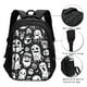 thumbnail image 3 of Balery Black White Spooky Ghosts Mochila con carga USB para hombre y mujer - Mochila impermeable y antirrobo para laptop con puerto USB para viajes, trabajo, 3 of 7