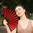 thumbnail image 4 of Elegant 8-Inch Folding Fan - Portable Handheld Fan for Weddings, Summer Outings, Fashion Accessory, Lightweight & Durable, Perfect Gift for Birthdays & Special Events, 4 of 6