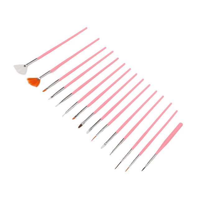 Juego de Pinceles para Decoración de Uñas 15 Piezas BuyWeek