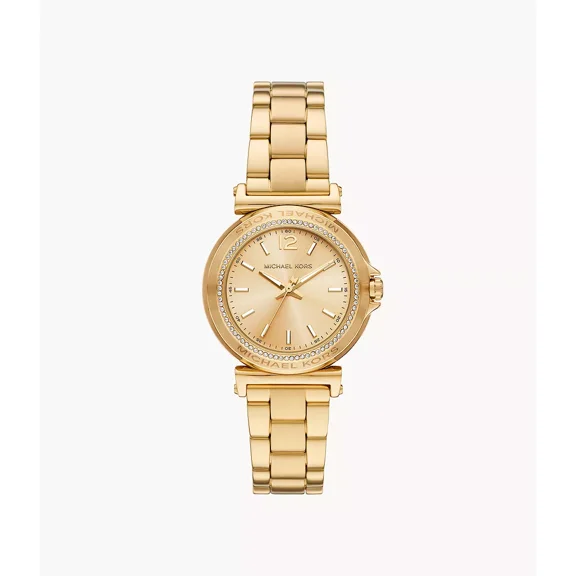 Michael Kors Women's Maren Three-Hand Gold-Tone Stainless Steel Watch - Gold