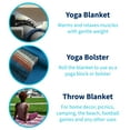 thumbnail image 5 of La Montana 6 Pack Heavyweight Mexican Blankets, 76" x 51" Solid Color Yoga Blanket, Charcoal, 5 of 7