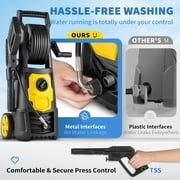 BENTISM Electric Pressure Washer, 2000 PSI, Max. 1.76 GPM Power Washer w/ 30 ft Hose & Reel, 4 Quick Connect Nozzles, Foam Cannon, Portable to Clean Patios, Cars, Fences, Driveways, ETL Listed