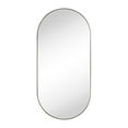 thumbnail image 2 of TEHOME Oil Rubbed Bronze Oval Recessed Stainless Steel Metal Framed Oblong Pill Shaped Bathroom Cabinet with Mirror 16x33'', 2 of 9
