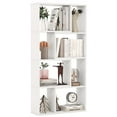 thumbnail image 1 of 48" Geometric Bookshelf Open-back Bookcase with 8 Cubes 2 Anti-Toppling Devices White, 1 of 8