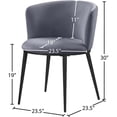 thumbnail image 7 of Pemberly Row Contemporary Gray Velvet Dining Chair (Set of 2), 7 of 7