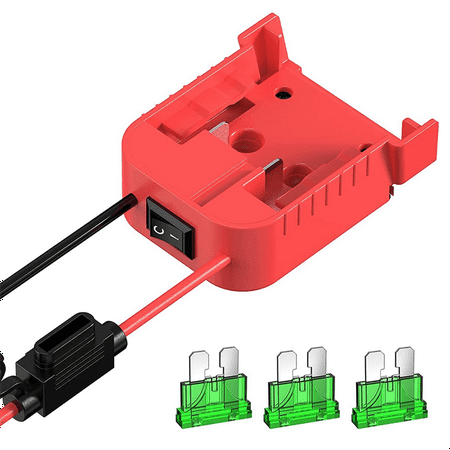 

Iegefirm Wheels Adapter for Battery M18 18V Wheels Battery Conversion Kit 12AWG Wire for RC Toys Robotics DIY Red