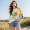 thumbnail image 6 of Bovemsi Womens Sweatshirts Women's Tie Dye Patterned Sweatshirt Round Neck Oversized Novel Interesting Fall Fashion Outfits 2025 Clothes, 6 of 9