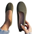 thumbnail image 4 of Women Casual Shoes Knitted Trainers Ballet Shoes Flat Footwear Non Slip Breathable Style For Women Everyday Casual Wear ,Us Size:8.5, 4 of 9