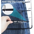 thumbnail image 3 of 2 Pack Pants Hangers Space Saving, 5 Layer Tiered Non-Slip Stainless Steel Pants Hangers, Multi-Tier Pants Organizer Hangers, Swing Arm Space Saver Pants Hangers for Jeans Trousers, 3 of 7
