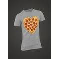 thumbnail image 5 of Old Glory Mens Pepperoni Pizza Heart Short Sleeve Graphic T Shirt, 5 of 6