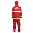 thumbnail image 3 of Dress Up America Firefighter Costume for Adults - Mens Fireman Costume - Red, Medium, 3 of 3