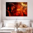 thumbnail image 2 of Elephant Stock Red Buddha Wall Art - Horizontal Canvas Wall Art - Living Room Wall Decor - People Canvas - Black And Red Decor - 51" x 34", 2 of 8