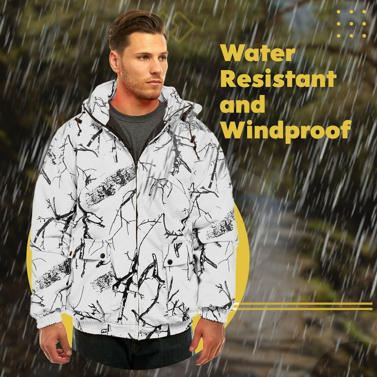 White snow cheap camo jacket