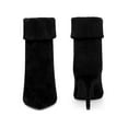 thumbnail image 4 of BLISSFUL STEP Pointed Toe Foldable Slip on Stiletto Heels Ankle Boots For Women Black 8, 4 of 7