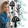 thumbnail image 3 of Blackout Kids Curtains,Black and White Mushroom Childrens Insulated Curtains Set Of 2,Bedroom Essentials,Toddler Room Decor 52x63in(132x160cm), 3 of 4