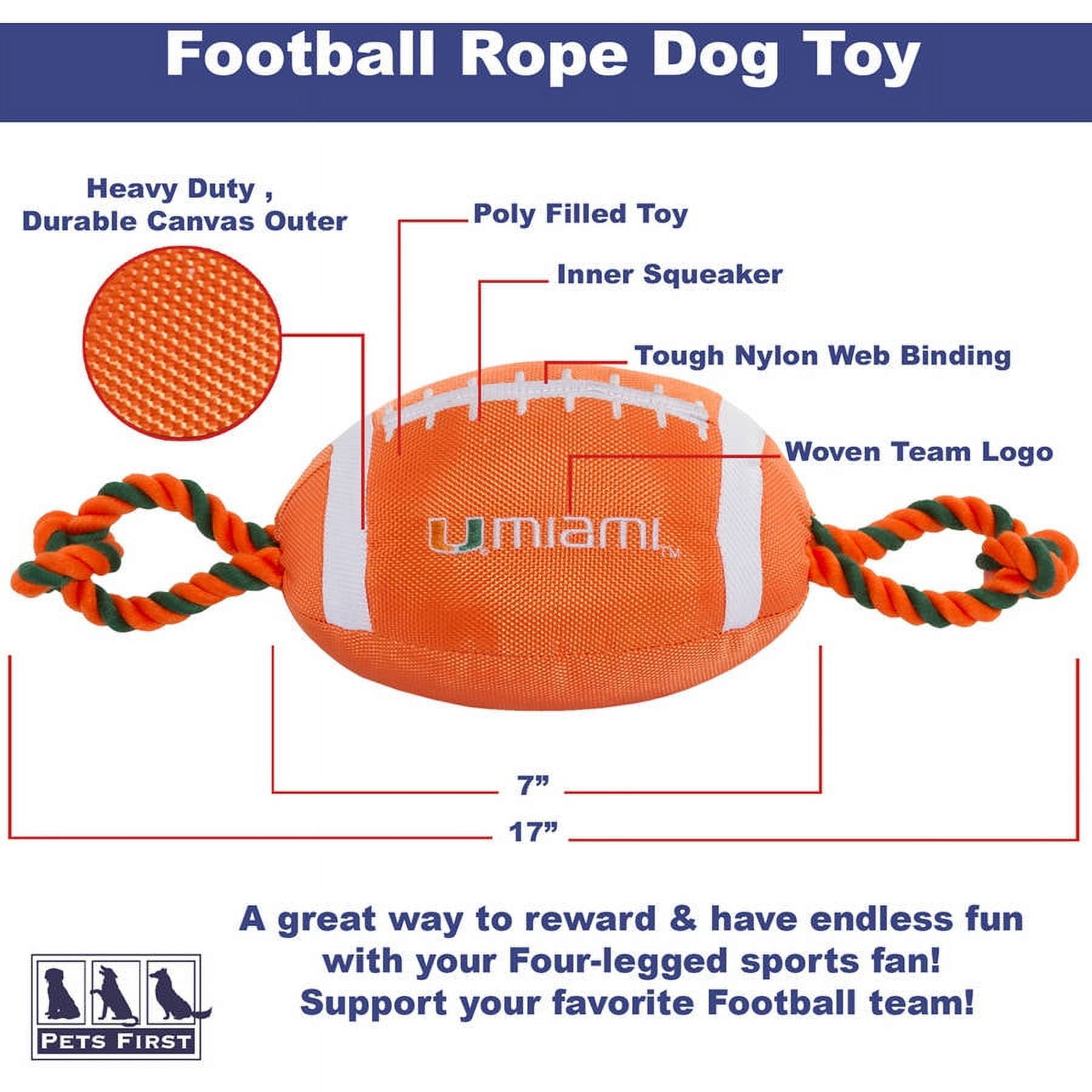 Pets First NCAA Louisville Cardinals Football Dog Toy, Tough Quality Nylon  Materials, Strong Pull Ropes, Inner Squeaker, Collegiate Team Color