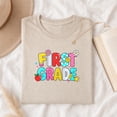 thumbnail image 3 of Jollimate First Grade Shirt, Retro Back to School T Shirt, Cute 1st Grade Teacher Graphic Tee, 3 of 6