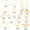 thumbnail image 6 of 10 Pairs DIY Geometry Style Earring Making Kits Geometry Charms Pendants Brass Linking Rings & Earring Hooks & Iron Jump Rings for DIY Earring Jewelry Making Golden, 6 of 7