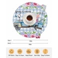 thumbnail image 6 of 15 Inch Round Placemats Set of 6, Spring Non Slip Heat Insulation PP Table Mats, Truck Botanical Rose Leaves Blue White Plaid Washable Place Mats for Kitchen Dining Party Table Decor, 6 of 7