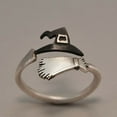 thumbnail image 3 of EHQJNJ Promise Rings for Her Gold Ghost Witch Finger Ring Alloy Ring Witch Hat Magic Ring Cute Gifts for Girlfriends Silver Rings for Women Non Tarnish, 3 of 9