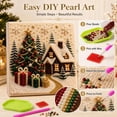 thumbnail image 5 of Christmas Decorations for Home, Pearl Painting Kit, Christmas Diamond Painting for Adults, Pearl Diamond Art, 12X12 Inch 3D Beaded Pearl Christmas Cottage Scene Square Wall Art, 5 of 5