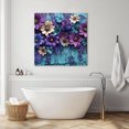 thumbnail image 3 of Purple Flowers Wall Art Painting on Canvas, Spring Vintage Walls Pastoral Country Canvas Art Home Prints Wall Art Framed Modern Artwork for Living Room Bedroom Wall Decor 8x8in, 3 of 9