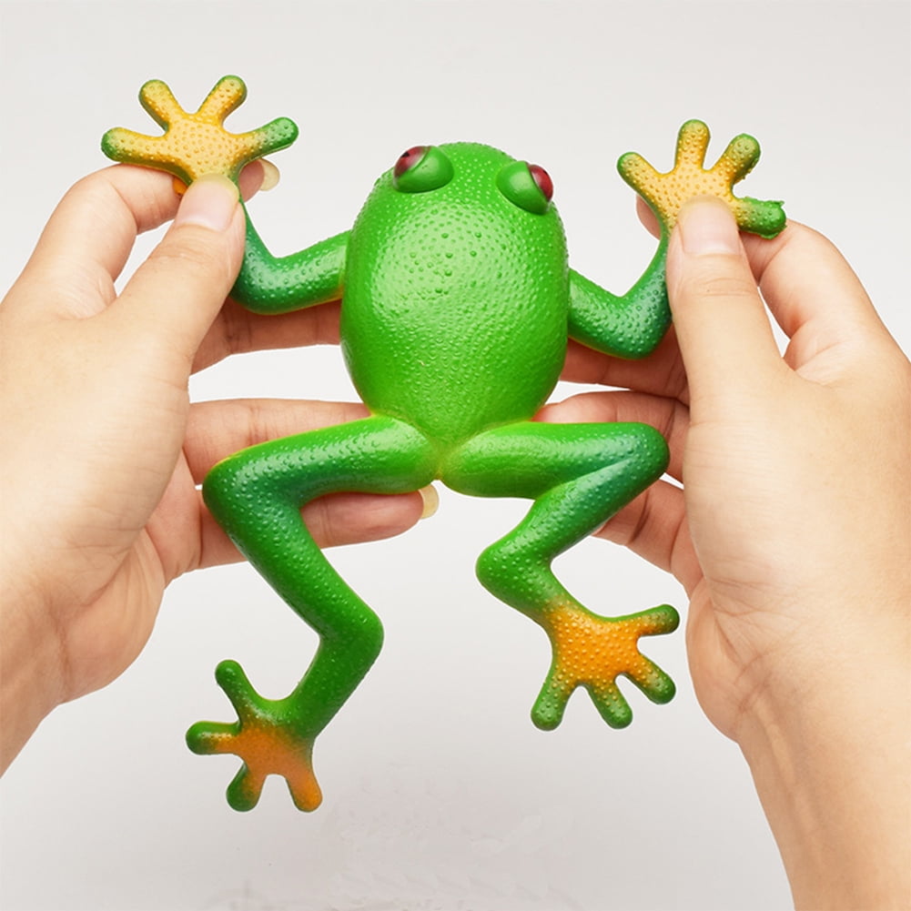 Great Choice Products Plastic Frogs Toy Funny Christmas Toys Gifts Tiny  Stretchy Rubber Frogs Mini Squishy Frog Animal Realistic Frog Figure Toys F…